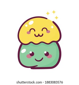 cute and cute monster slime. doodle icon image. cartoon caharacter cute doodle draw