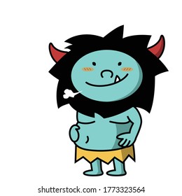 cute monster smile   cartoon vector eps.10