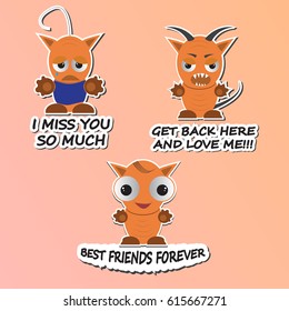 Cute monster sticker