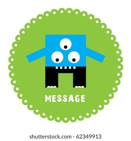 cute monster sticker