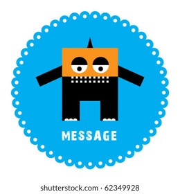 cute monster sticker