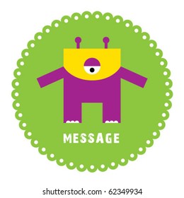 cute monster sticker