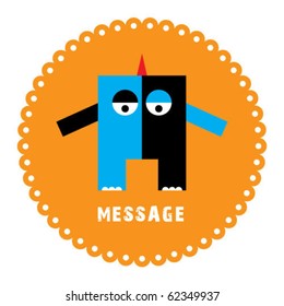 cute monster sticker