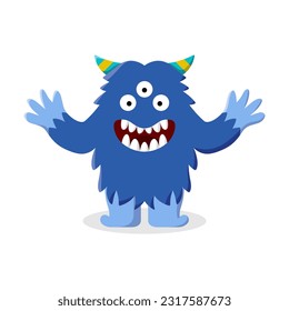 cute monster theme design illustration