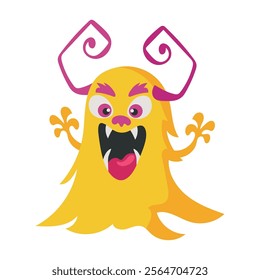 cute monster tongue out icon isolated