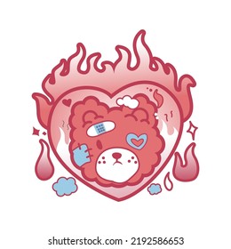 Cute Monster V28 Patch Streetwear, Urban Design Black, Red Color Patch Commercial Use