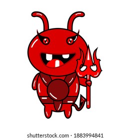 
cute monster vector of ant devil