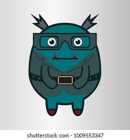 cute monster vector character design