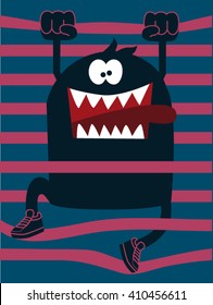 cute monster vector character design