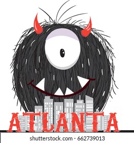 cute monster vector character design