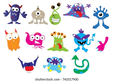 cute monster vector characters