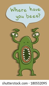 Cute monster. Vector illustration