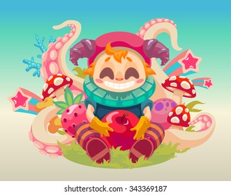 Cute Monster vector illustration 