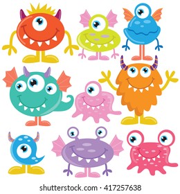 Cute monster vector illustration