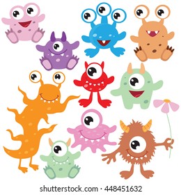 Cute monster vector illustration