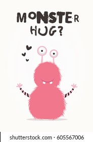 Cute monster vector illustration