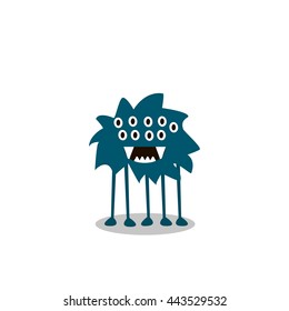Cute monster vector illustration children painted different