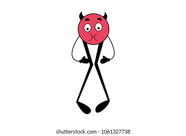 Cute Monster. Vector Illustration. Isolated on white background.