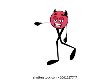 Cute Monster. Vector Illustration. Isolated on white background.