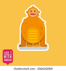 cute monster vector illustration suitable for birthday card, tshirt printing etc