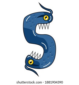 cute monster vector number "5"