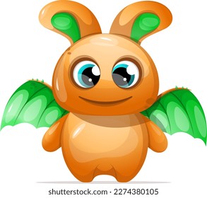 A cute monster with wings