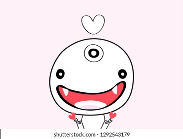 cute monster for your design , print  cartoon vector eps.10