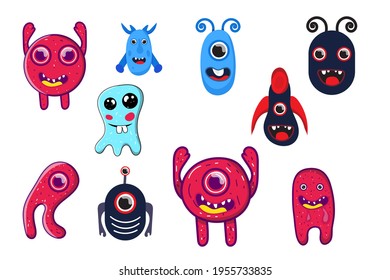 Cute Monsters Bundle Clip-art Vector
