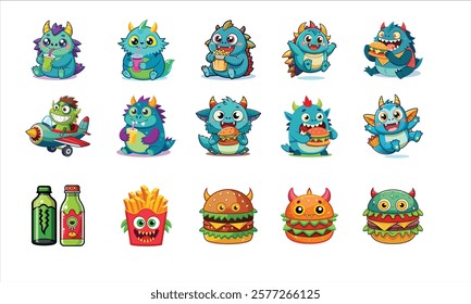 Cute Monsters Cartoon Funny Collection