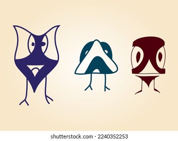 Cute Monsters Clip Art vector