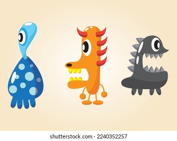 Cute Monsters Clip Art vector