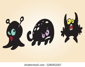 Cute Monsters Clip Art vector