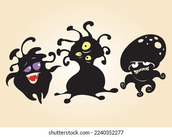 Cute Monsters Clip Art vector