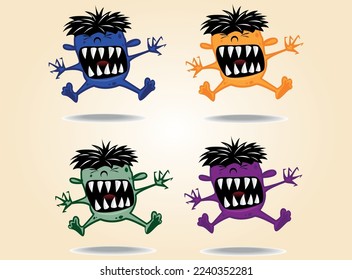 Cute Monsters Clip Art vector