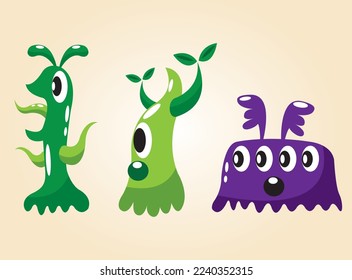 Cute Monsters Clip Art vector