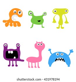 Cute monsters created by imagination, vector illustration