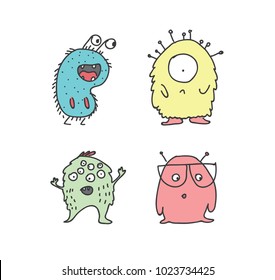 Cute monsters doodles