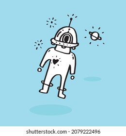 Cute monsters doodles,funny cool monsters, aliens or fantasy animals for children coloring books or t-shirts. Hand drawn line art cartoon vector illustration.