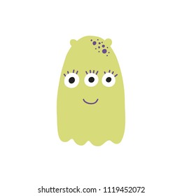 Cute monsters hand drawn cartoon poster. Vector Illustration design for cards, posters, t-shirts, invitations, baby shower, birthday, room decor.