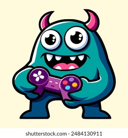 Cute Monsters and Kawaii stickers set. colorful monster cartoon characters. Cute and adorable monsters. Design for kids, comics and social media