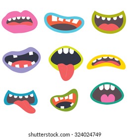 Cute Monsters Mouths