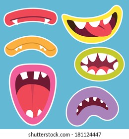 Cute Monsters Mouths Set