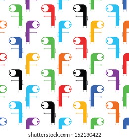 Cute monsters - seamless pattern