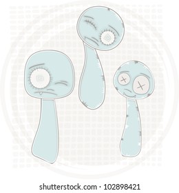 Cute monsters set
