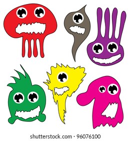 Cute monsters set