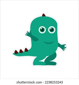 Cute Monsters Sticker Cartoon Design