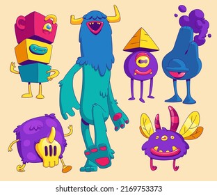 cute alien mascot character design 3809251 Vector Art at Vecteezy