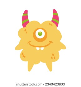 Cute Monsters Vector Illustration.  Creature cartoon character drawings. Monsters illustration. Alien clip art. Creepy critter graphic collection.