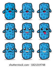  Cute monsters Vector set of cartoon monsters isolated. Design for print, party decoration, t-shirt, illustration,or sticker