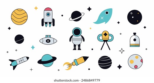 Cute Monsters Vector Set. Kids cartoon character design for poster, baby products logo and packaging design.